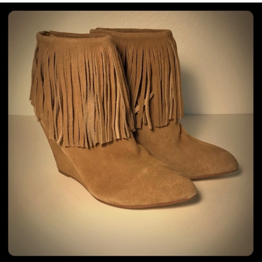 Chinese Laundry fringed booties, size 8.5